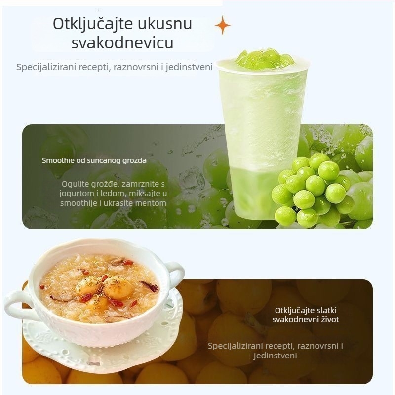 Mašina za oljuštivanje grožđa za kućnu upotrebu — pametna, potpuno automatska, električna