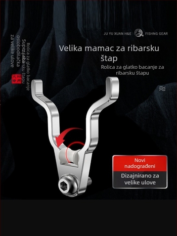 Držač za štap za pecanje od aluminijske legure, s više smjernih rotacija, nije sklopiv, protuklizni dodatak