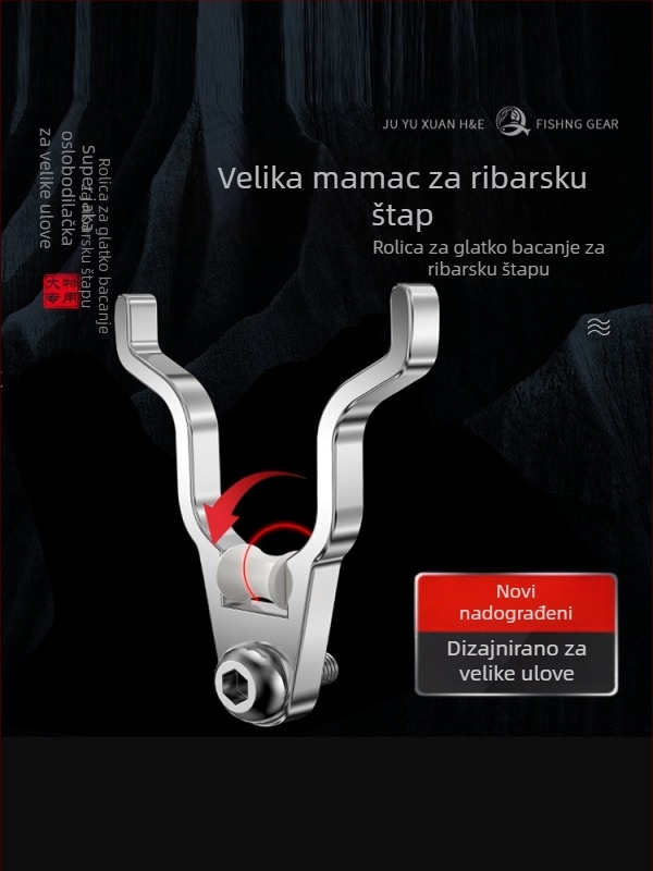 Držač za štap za pecanje od aluminijske legure, s više smjernih rotacija, nije sklopiv, protuklizni dodatak