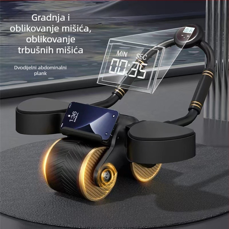 JIF Trbušni kotač s osloncem za lakat, automatsko vraćanje, ne sklapa se, kućni fitness uređaj