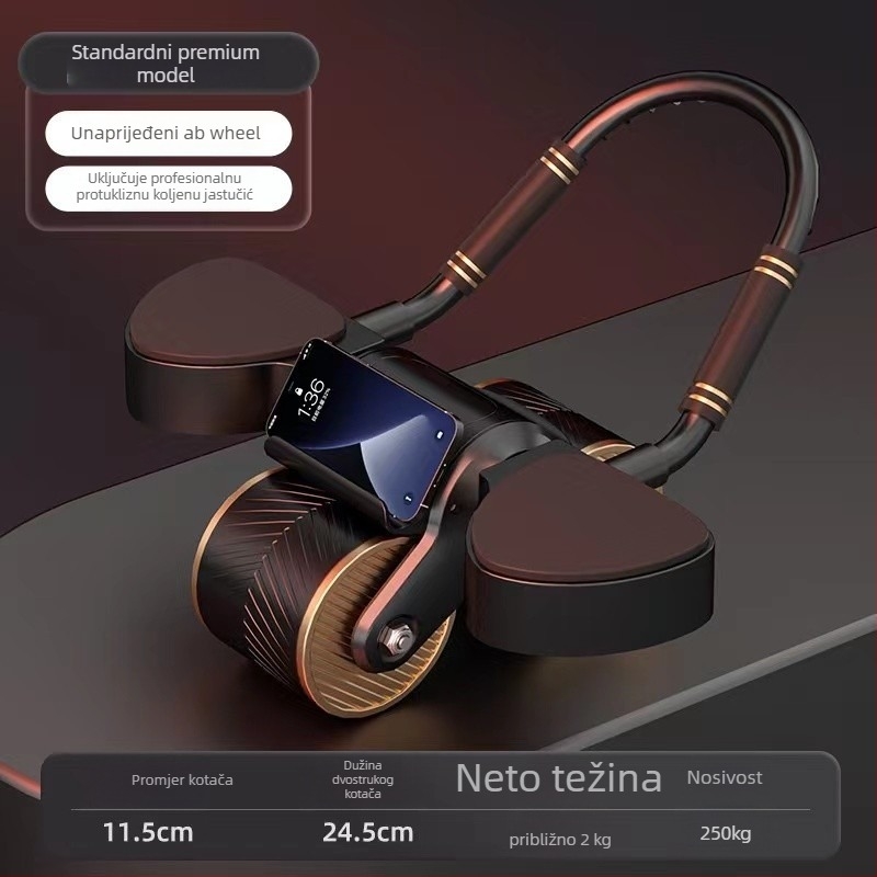 JIF Trbušni kotač s osloncem za lakat, automatsko vraćanje, ne sklapa se, kućni fitness uređaj