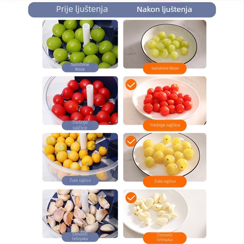 Električni oljuštivač za voće i povrće – višenamjenski ABS stroj, guljenje grožđa, mogućnost tiska logotipa, lansiran u ljeto 2015