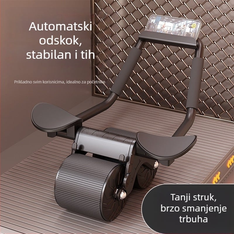 Valjak za trbuh s automatskim vraćanjem i podrškom za lakat, model X07, 2 kg, za ured, na otvorenom i kod kuće