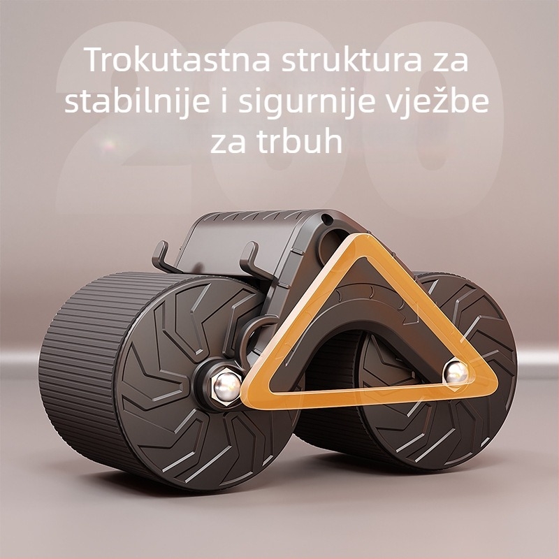 Valjak za trbuh s automatskim vraćanjem i podrškom za lakat, model X07, 2 kg, za ured, na otvorenom i kod kuće