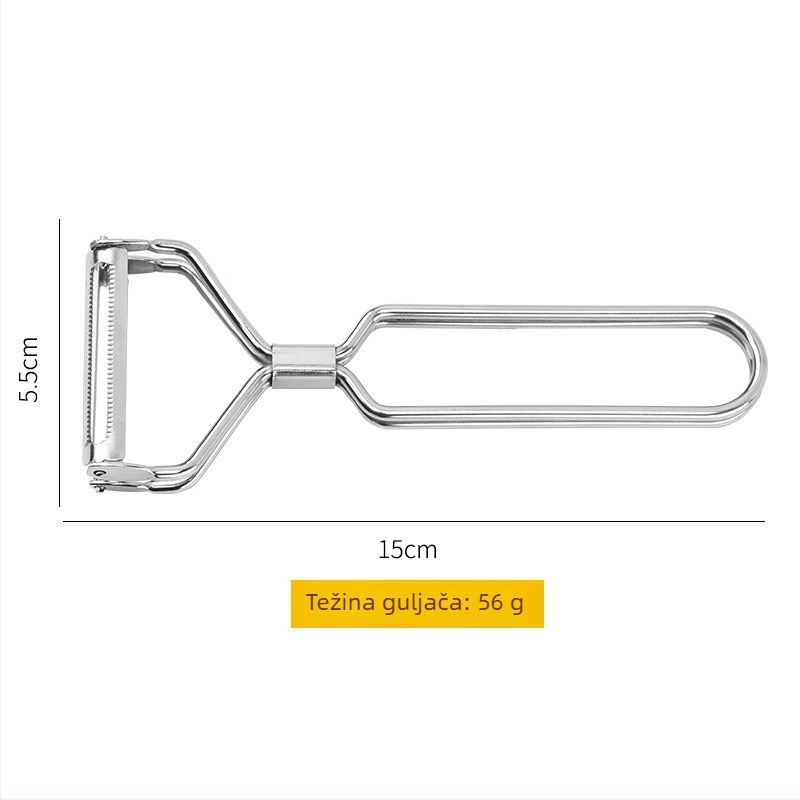 Nerđajući čelik dvostruko glavo rende i dvostruki guljač za voće i povrće, višenamjenski