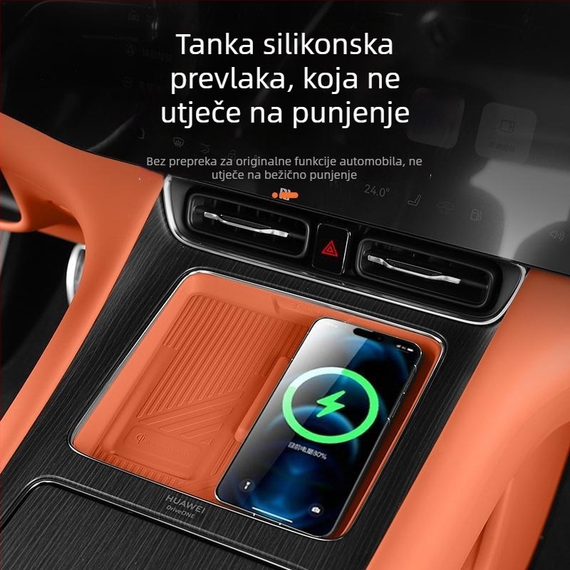 Silikonska podloga za bežično punjenje Wenjie M7, auto držač za središnju konzolu (Model M001), kompatibilan s 26 M7 modela