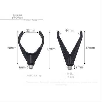 Držač glave štapa za karp ribolov, europskog stila kutnog, plastični, Chaoren Outdoor RH0005