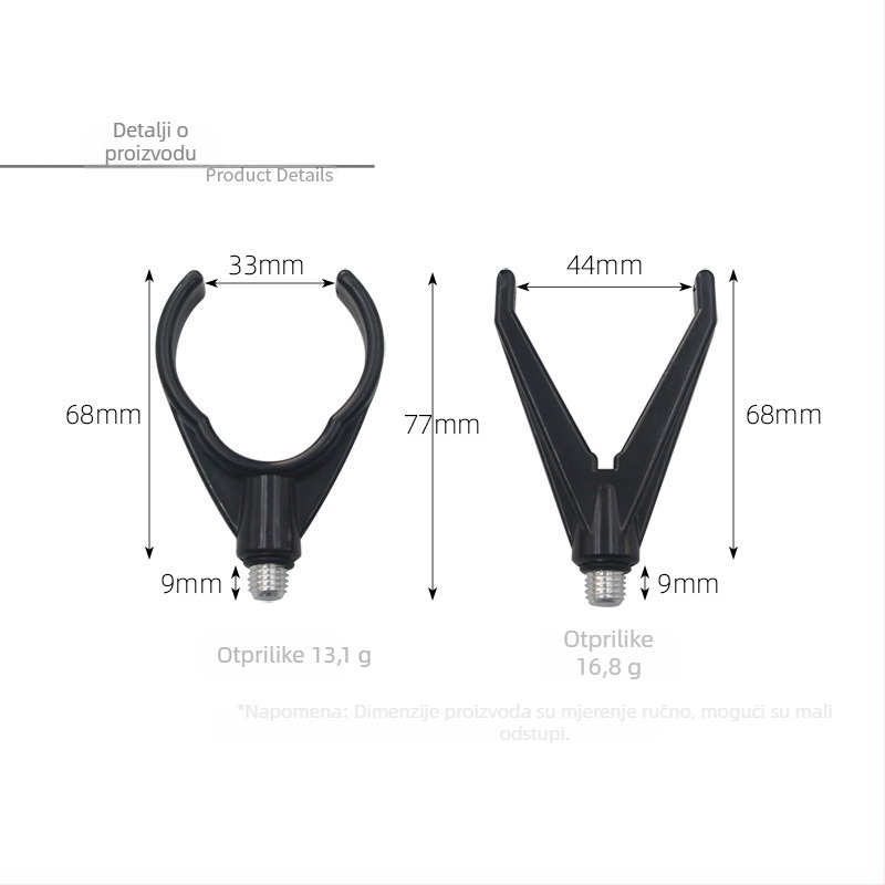Držač glave štapa za karp ribolov, europskog stila kutnog, plastični, Chaoren Outdoor RH0005
