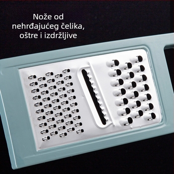 Višenamjenski kuhinjski rezač i ribež od nehrđajućeg čelika s PP dijelovima za rezanje krumpira i rotkvica