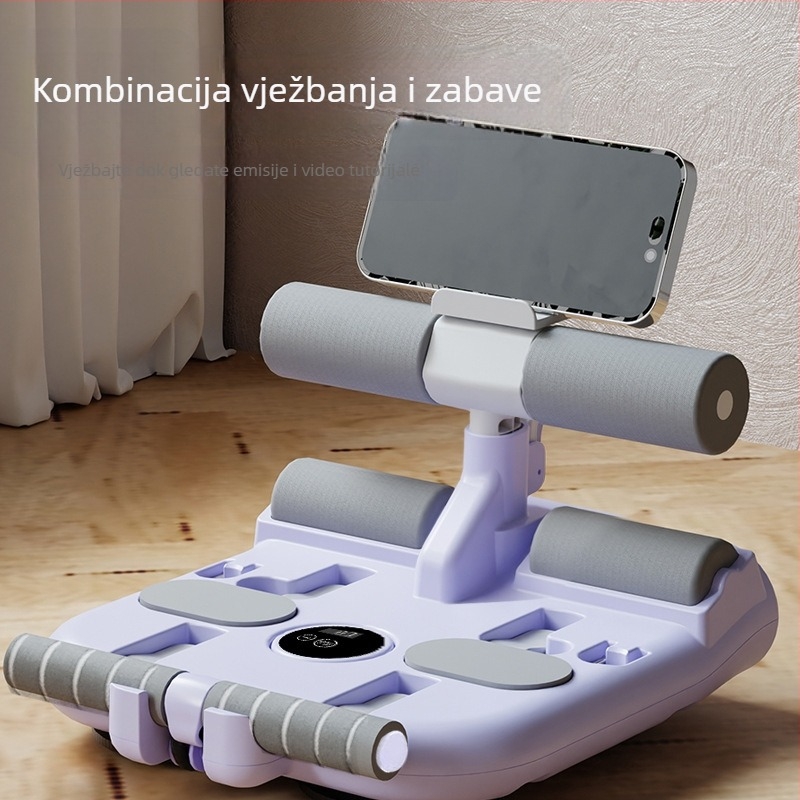 Sit-up asistent Ab Roller s usisnom čašom – Višestruki fiksator, sklopiv, 2,8 kg, 35/40, za kuću, ured, teretanu