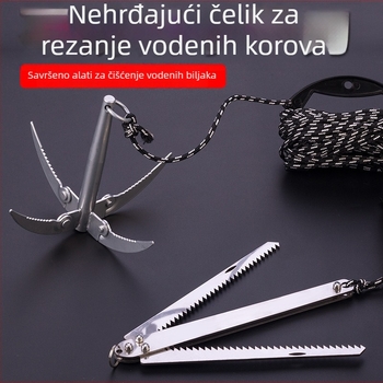 Ribolovni nož za korovlje, nehrđajući čelik, produžen, sklopivi sidreni nož