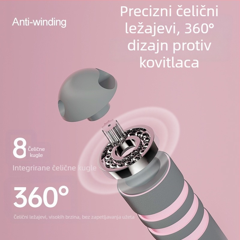 Morning Rise Bežično skakanje bez kabla – PP materijal, pogodna za trčanje, fitness opremu i oblikovanje tijela, pokreti i ekstremni izazovi; licencirana privatna marka: Da; pogodno za sve uzraste