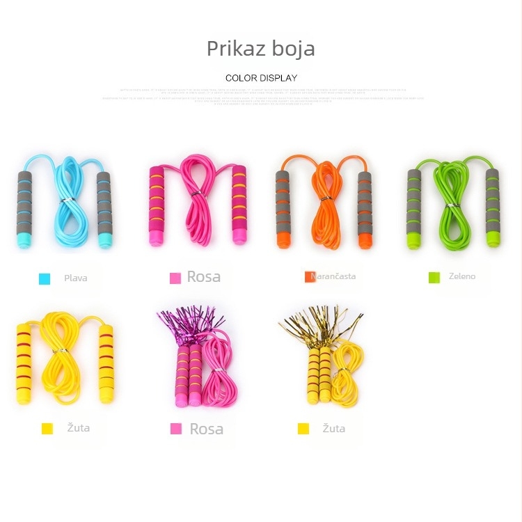 Weituo Fitness skakačka užad – PP užad, pjenaste ručke za upijanje znoja, za treninge, djeca