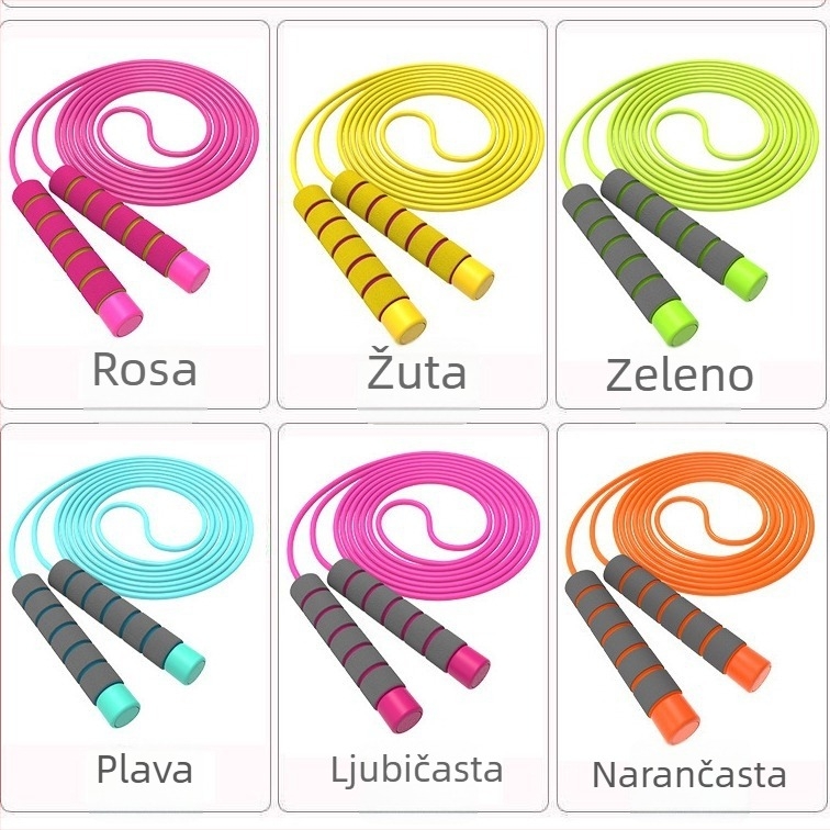 Weituo Fitness skakačka užad – PP užad, pjenaste ručke za upijanje znoja, za treninge, djeca