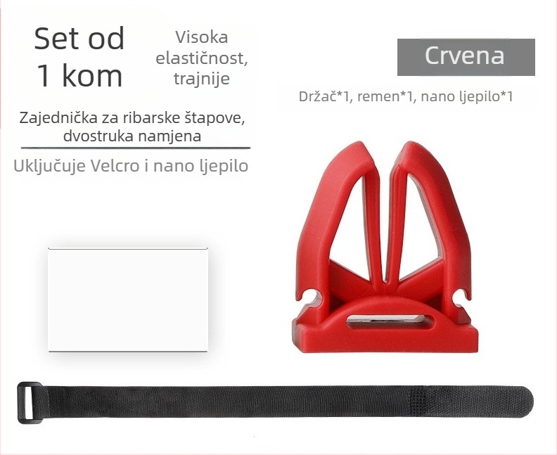 Zidni držač za štapove za ribolov s zaštitnom šinom, za garažu — Jigong, model ztc505; Proizvedeno u Kini
