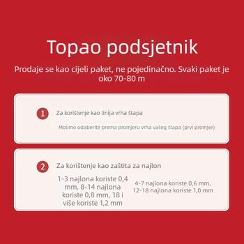 Set zaštitnog užeta za vrh štapa, zaštita linije i ostala oprema