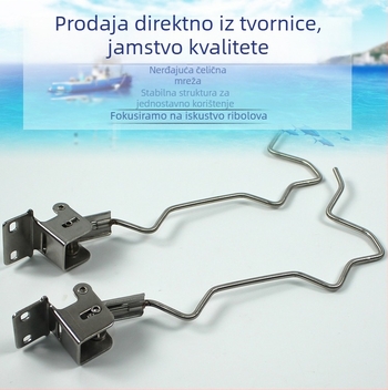 Soaring držač mreže za ribolov od nehrđajućeg čelika — univerzalni držač mreže i držač štapa