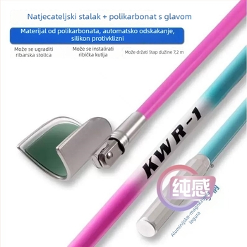 Držač štapa za ribolov s automatskom glavom za vraćanje – karbonski dodaci, nepomičan, nije sklopiv (Proizvođač: Other; Materijal: Karbon; Rotacija: Nije; Sklopivost: Ne; Tip: Pribor)