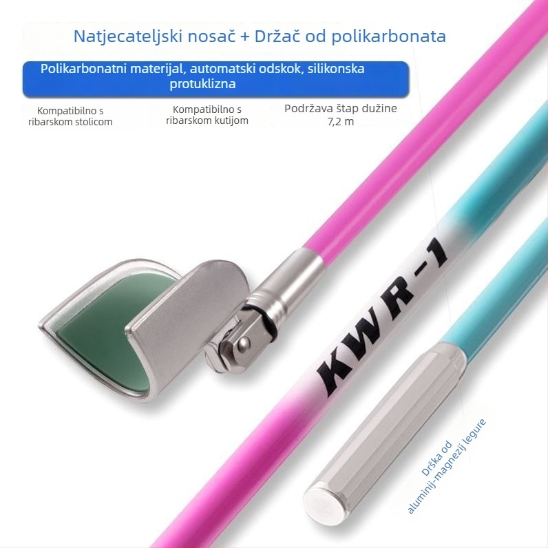 Držač štapa za ribolov s automatskom glavom za vraćanje – karbonski dodaci, nepomičan, nije sklopiv (Proizvođač: Other; Materijal: Karbon; Rotacija: Nije; Sklopivost: Ne; Tip: Pribor)