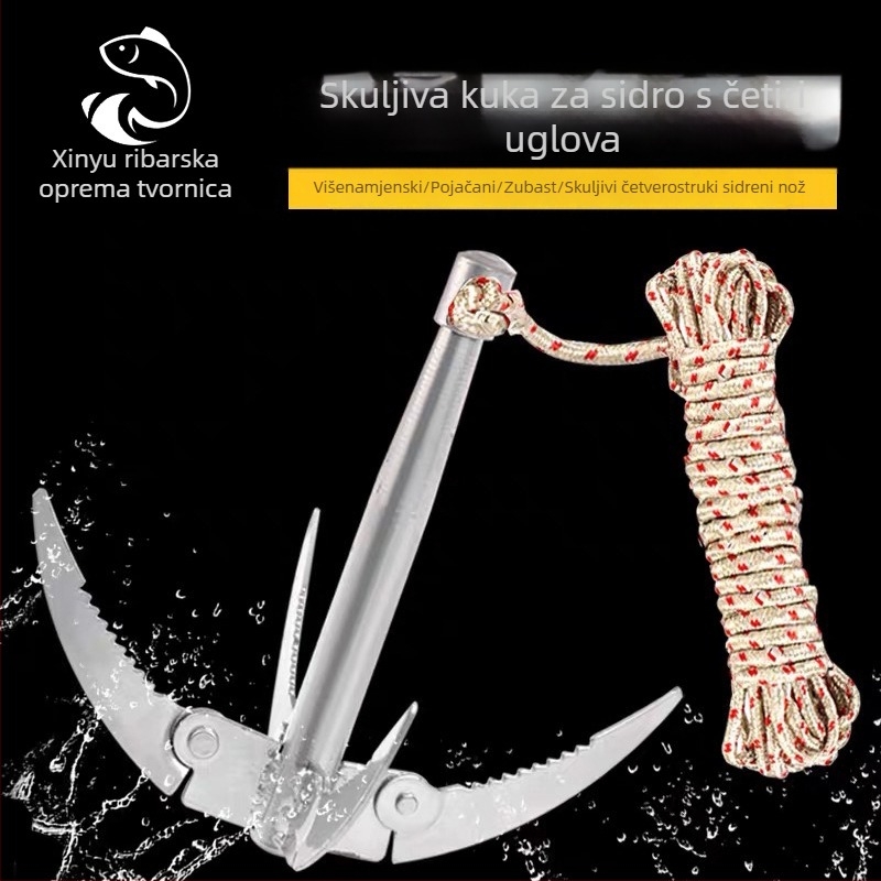 Xinyu ribolovni pribor – sklopni nož za vodenu travu – nehrđajući čelik