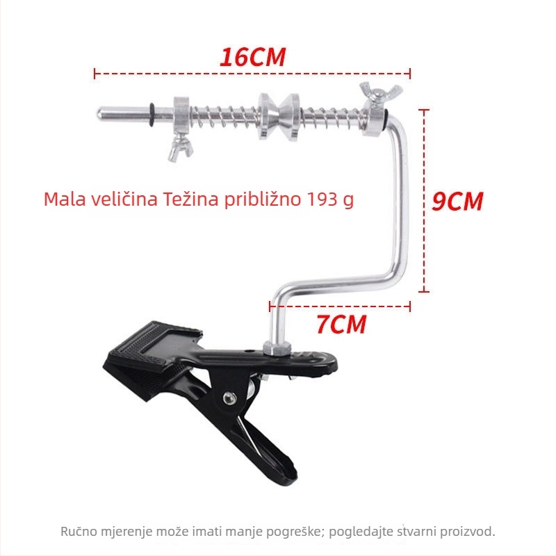 Navijač ribolovne linije s klipom i usisnom čašicom, tijelo od aluminijske legure, marka Cario, samostalan navijač, najlonski vodič niti