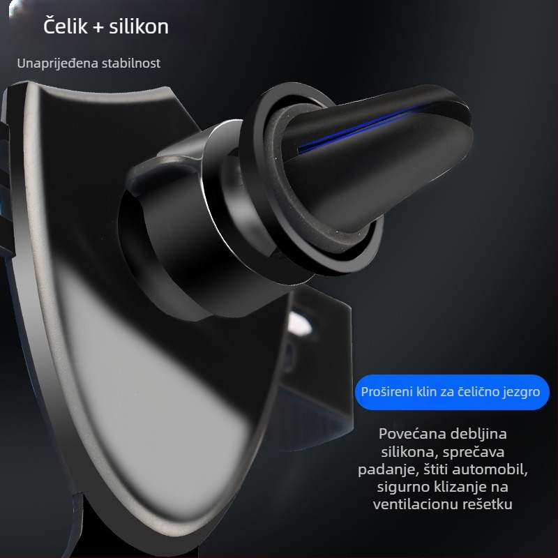 Držač za telefon u automobilu s vakuum pričvršćivačem – univerzalni, za otvore ventilacije, plastični