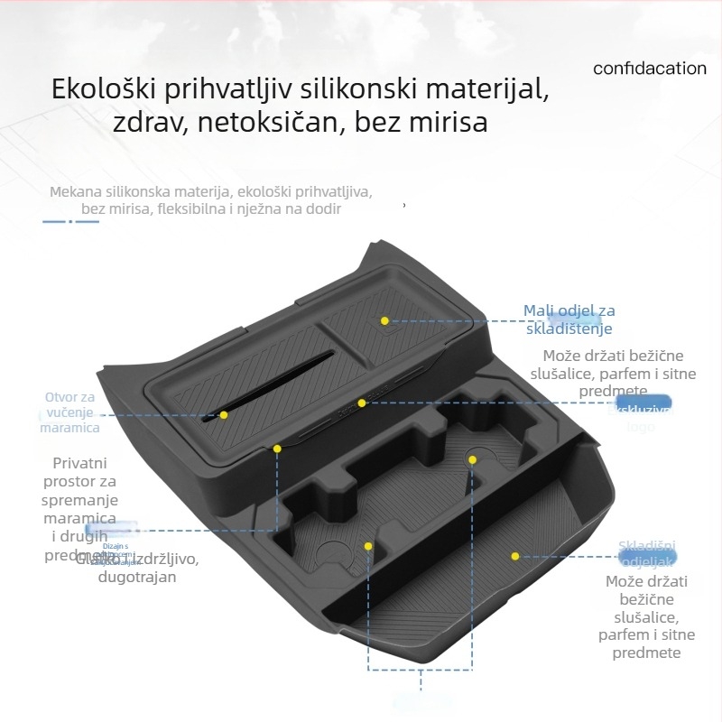 Silikonski unutarnji dodaci za središnju konzolu, model Jietu Zongheng G700, instalacija statičkim naljepnicama, materijal: smola