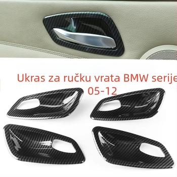 Unutarnja karbonska obrada za BMW Serija 3 E90/E92/E93 (2005–2012): unutarnja ručka vrata i unutarnja čašica vrata; materijal: plastika; marka: Bridese/boladesa; model: E90