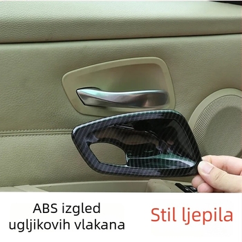 Unutarnja karbonska obrada za BMW Serija 3 E90/E92/E93 (2005–2012): unutarnja ručka vrata i unutarnja čašica vrata; materijal: plastika; marka: Bridese/boladesa; model: E90