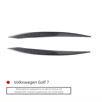 Unutarnje naljepnice od pravog karbona za VW Golf 7, prava karbonska vlakna, otisak logotipa, mogućnost prilagođavanja