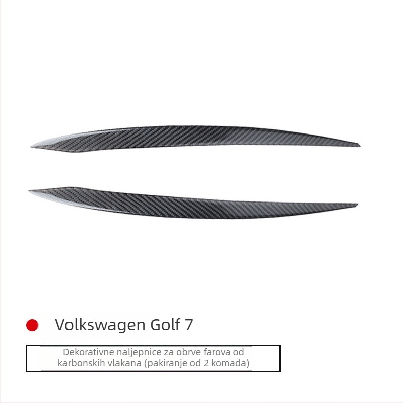 Unutarnje naljepnice od pravog karbona za VW Golf 7, prava karbonska vlakna, otisak logotipa, mogućnost prilagođavanja