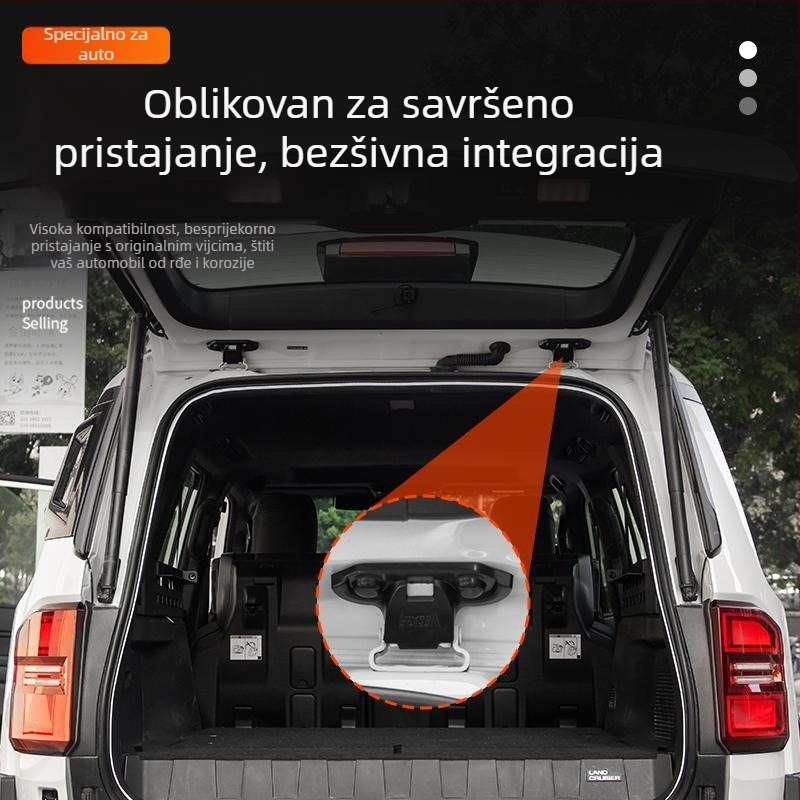 Zaštitni poklop vijaka stražnjih vrata Toyota Prado LC250 – ABS, marka Fit Club, dodatak za zaštitu prašine stražnjih vrata