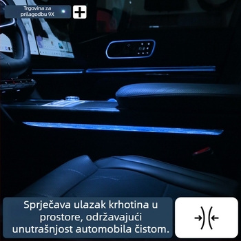 Kristalna traka ambijentalnog svjetla za središnju konzolu Zeekr 9X – dvostrana, materijal smola, ugradnja klikom, model 657