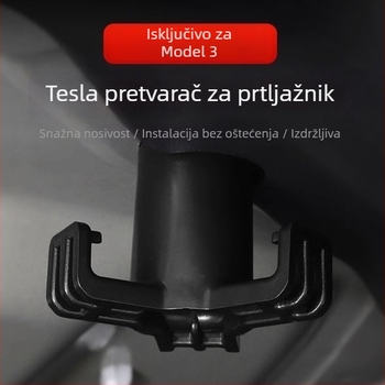 Tesla Model 3 držač za prtljažnik – snap-on montaža, organizator stražnjeg prtljažnika, plastični
