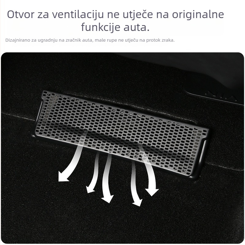 Kryt donjeg izlaza zraka za Tesla Model Y, ABS materijal, klipno pričvršćivanje, prilagodljivo