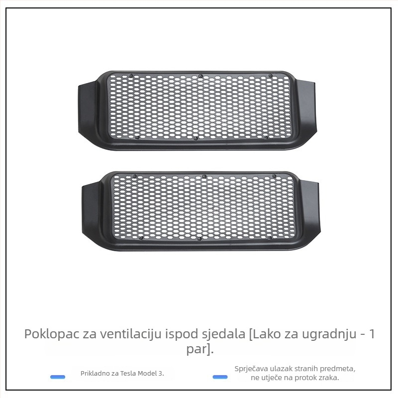 Kryt donjeg izlaza zraka za Tesla Model Y, ABS materijal, klipno pričvršćivanje, prilagodljivo