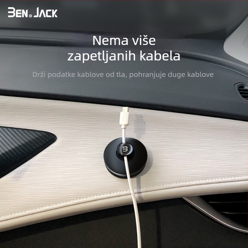 Organizator kablova BEN.JACK BAL200906, PP plastika, stolni organizator kablova za kabel za telefon i slušalice