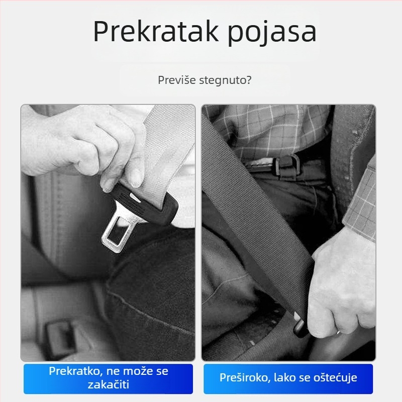 Automobilska sigurnosna kopča remena s produženjem, ABS, dugi model, težina 80,1 g
