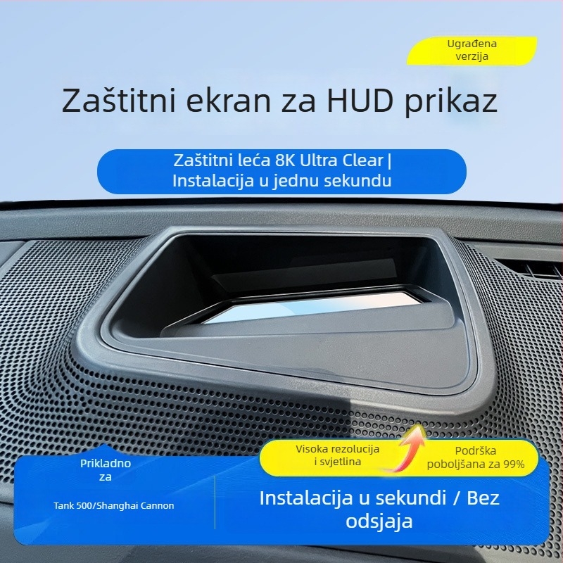 Zaštitni pokrov HUD-a za Tank 500 i ugrađenu verziju Shanhai Cannon, materijal ABS + staklo