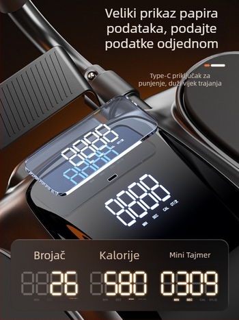 Kolut za trbušne mišiće s velikim LCD zaslonom, automatsko vraćanje, ne sklopiv, težina 2,2 kg, za kućnu upotrebu