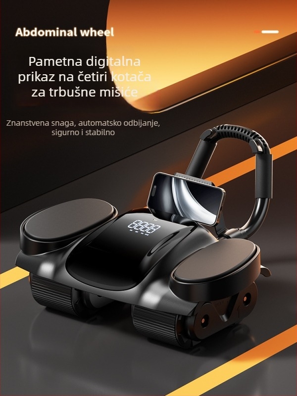 Kolut za trbušne mišiće s velikim LCD zaslonom, automatsko vraćanje, ne sklopiv, težina 2,2 kg, za kućnu upotrebu