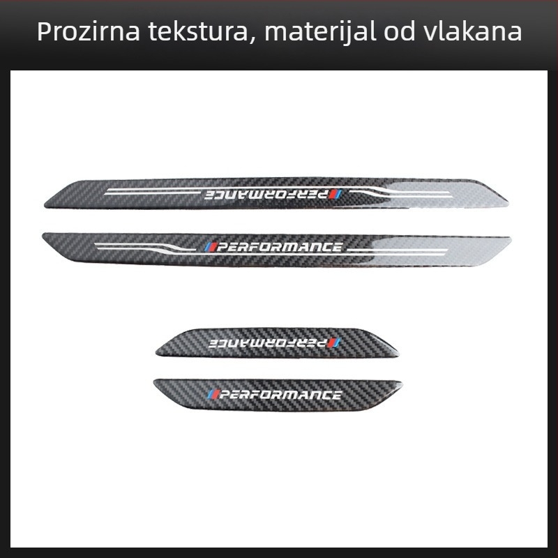 Panel praga vrata od karbonskih vlakana za BMW X5/X6, modeli 14–18, s ljepilom, mogućnost ispisa logotipa
