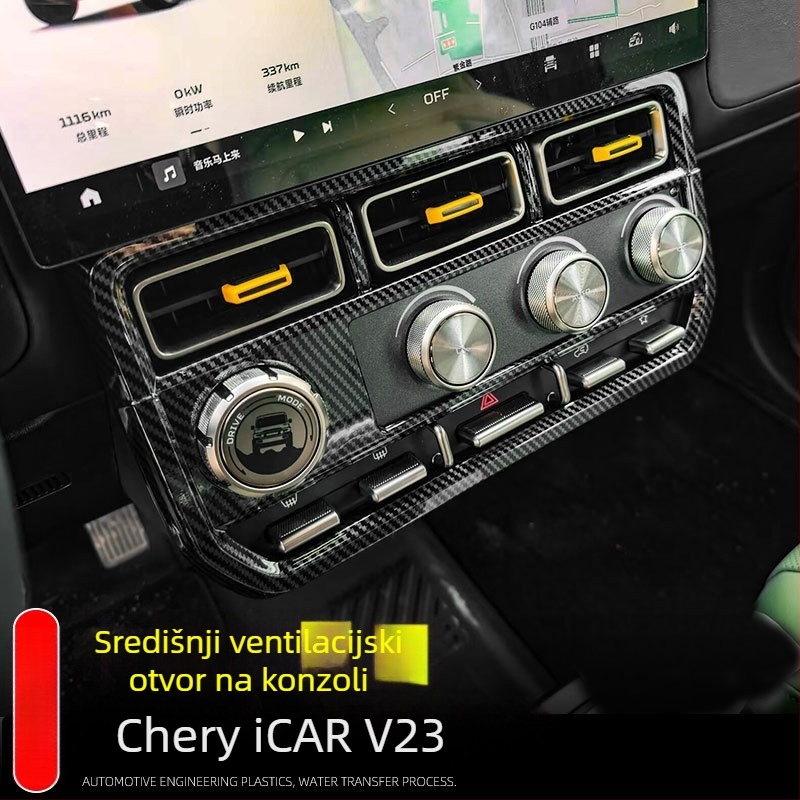 Chery iCAR V23 unutarnji dodatak – dekorativni panel izlaza zraka središnje upravljačke, ABS, prilagodljiv interijer
