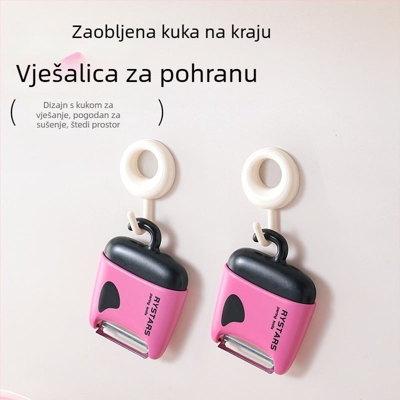 Dvostruki nož za guljenje i četka za voće i povrće, višefunkcionalni alat za čišćenje, materijali: ABS, TPR, nehrđajući čelik