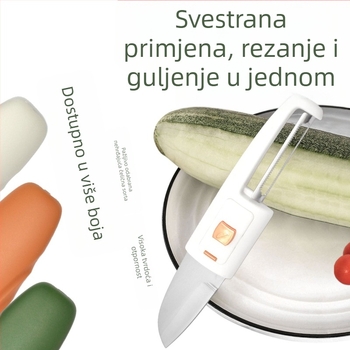 Kinvo/zhenghe nehrđajući čelik nož za ljuštenje, 2-u-1 višenamjenski nož za voće i povrće, kuhinja, moderni minimalistički dizajn