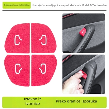Zaštitna naljepnica prekidača vrata za Tesla Model 3/Y, model TSL1981, mogućnost prilagodbe, materijal: Drugo