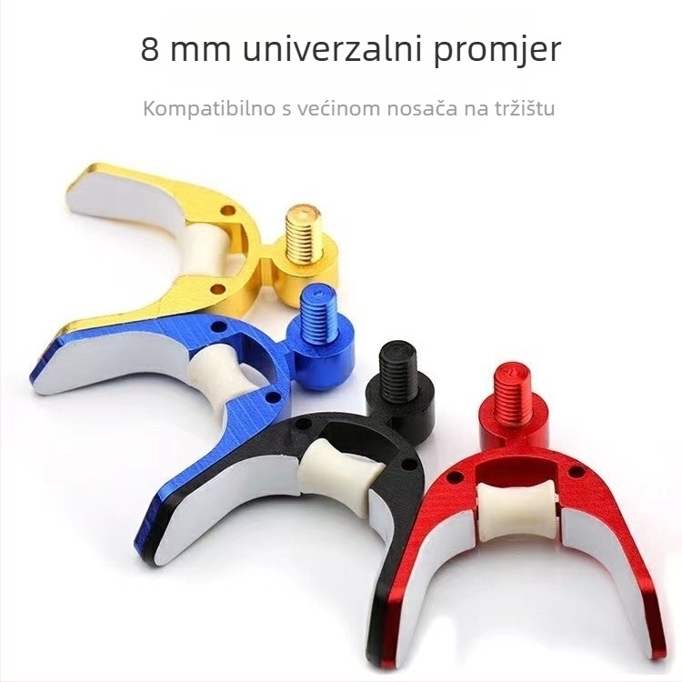 Univerzalna aluminijska glava nosača štapa za pecanje s klatnom, držač fluorescirajuće štapiće, dizajn rogastog oblika