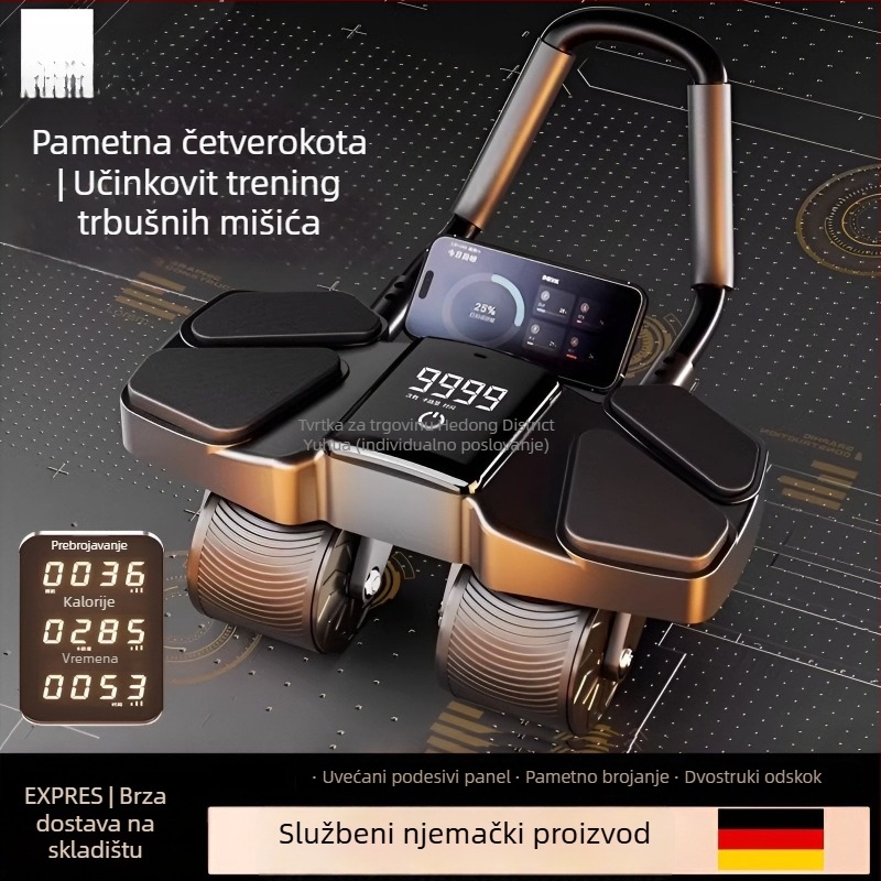 Kružni trbušni kotač sa četiri kotača, automatsko vraćanje, ne-sklopiv, za kućnu upotrebu