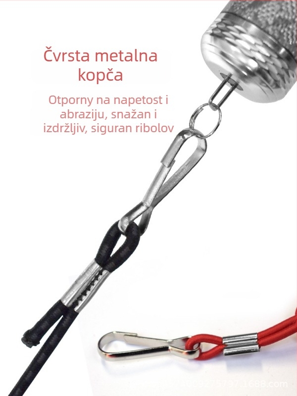 Elastična užad za zaštitu štapa za ribolov, najlonsko-elastični konopac