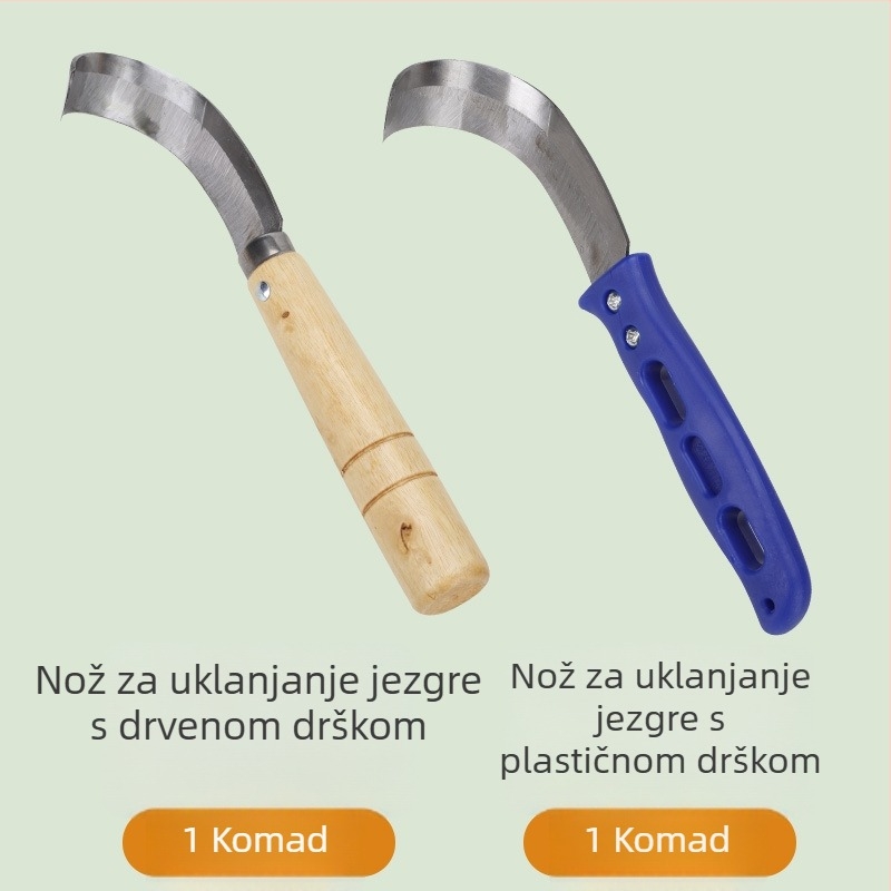 Nož za jackfruit - Zakrivljen dizajn, višenamjenski alat za guljenje i izdubljivanje središta, moderan stil, Toyokawa branda, mogućnost ispisa logotipa